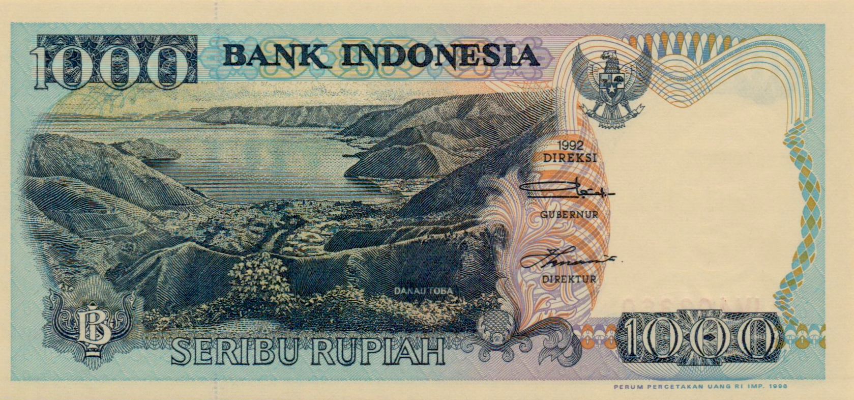 Indonesia 1000 1998 UNC P-129/g